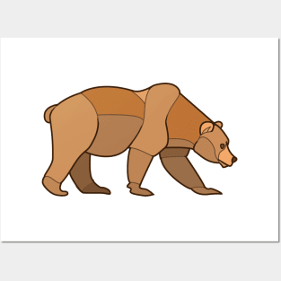 Shapely Brown Bear Posters and Art